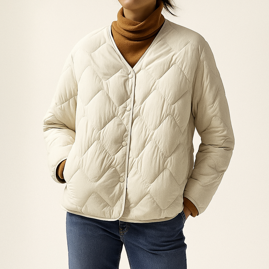 Damen Pufferjacke Warm Gesteppt Leicht