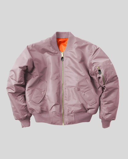 Damen Klassische Bomberjacke Leder