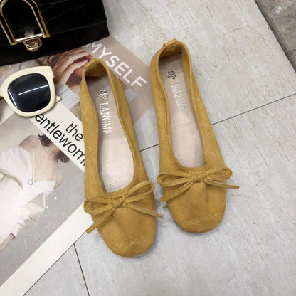 Damen Ballerinas Weiches Obermaterial Zartes Schleifen-Design Eveloria