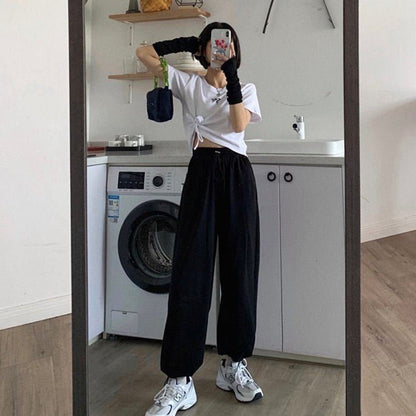 Damen Cropped mit Knoten und Trägern Baumwolle Weiß