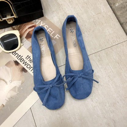 Damen Ballerinas Weiches Obermaterial Zartes Schleifen-Design Eveloria