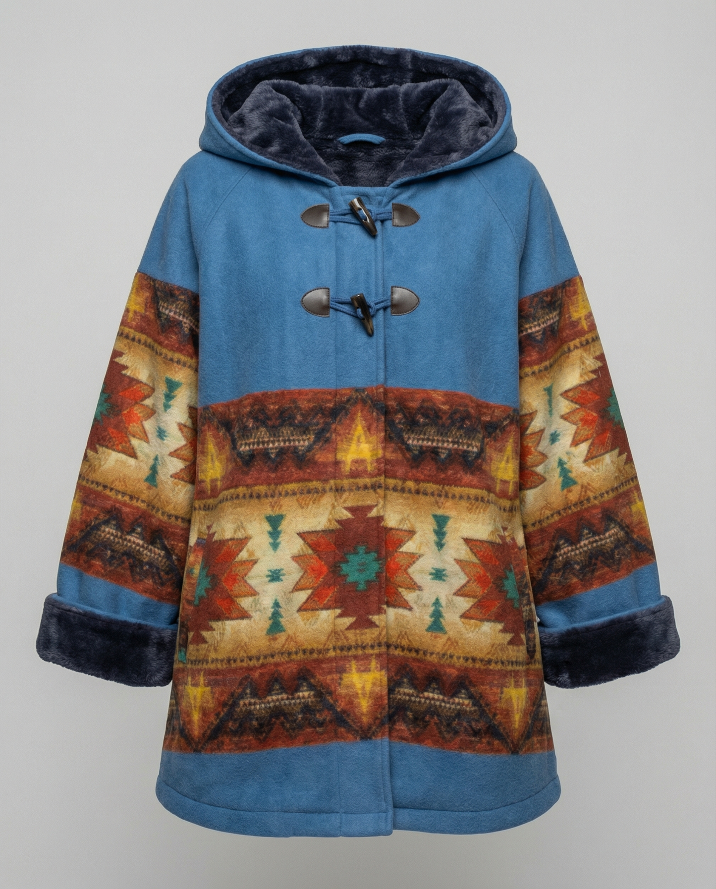 Damen Vintage-Mantel Bedruckt
