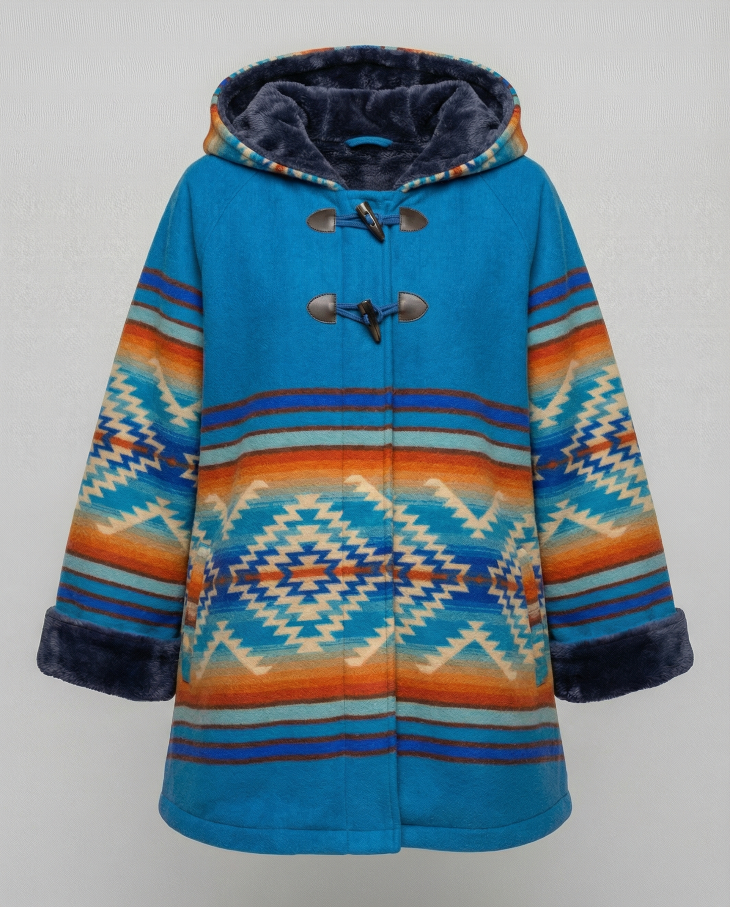 Damen Vintage-Mantel Bedruckt
