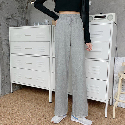 Damen Jerseyhose Elastischer Bund Weites Bein