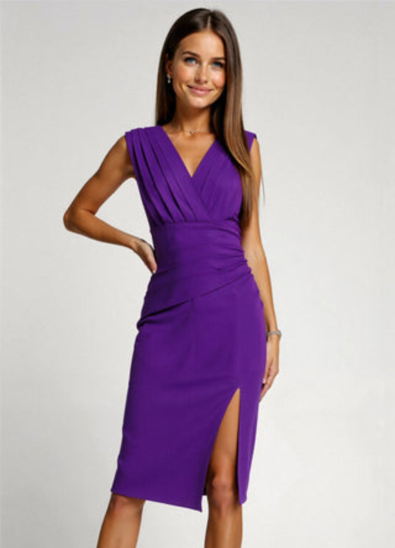 Eveloria Damen Kurzes Midi-Kleid Elegant - Eveloria
