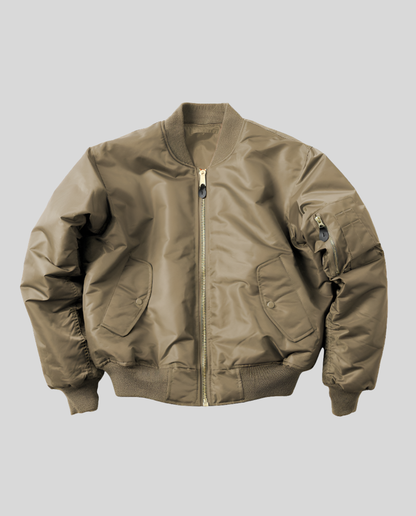 Damen Klassische Bomberjacke Leder