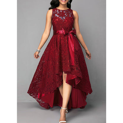 Eveloria Damen Asymmetrisches Spitzenkleid