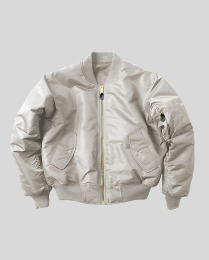 Damen Klassische Bomberjacke Leder