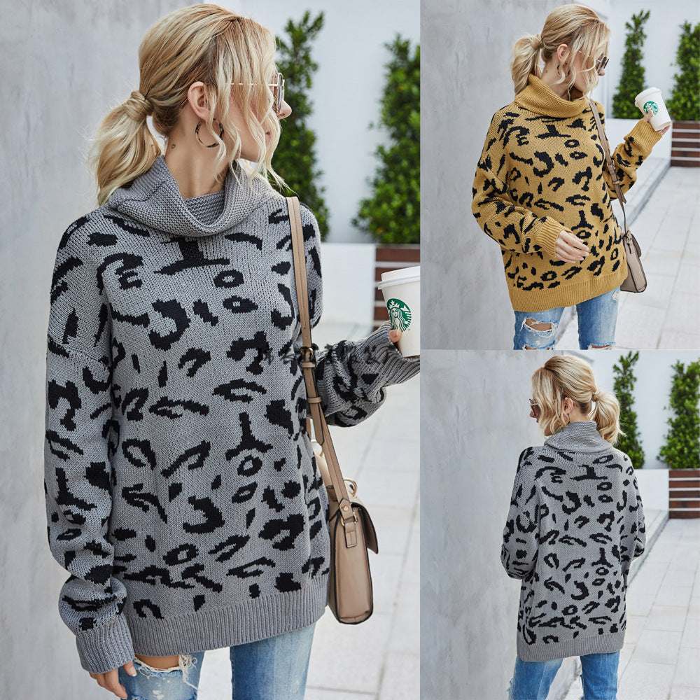 Damen Pullover Leopardenmuster Eveloria - Eveloria