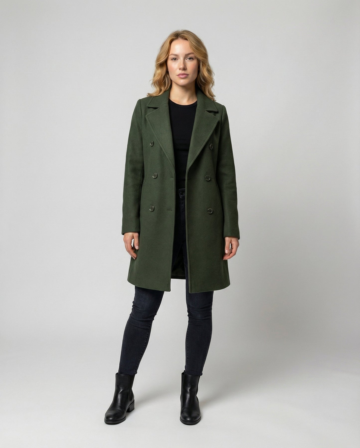 Damen Mantel Herbst Polyester Lang