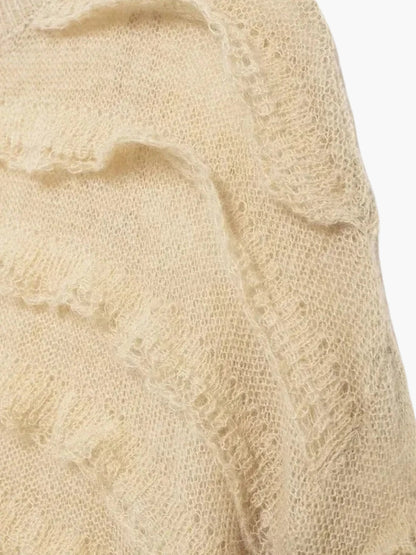 Damen Strickpullover Gemütlich Struktur