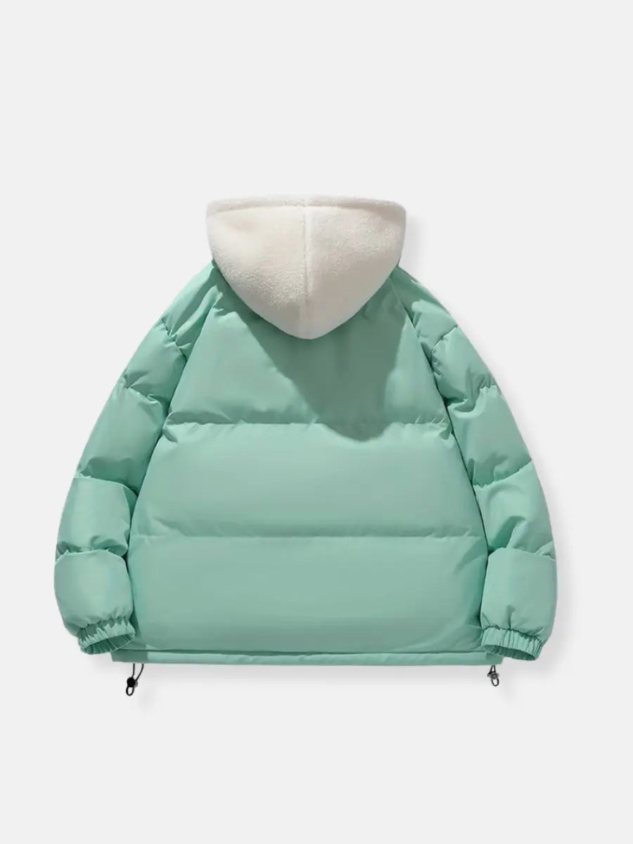 Herren Daunenjacke Reißverschluss Warm