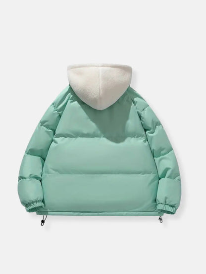 Herren Daunenjacke Reißverschluss Warm