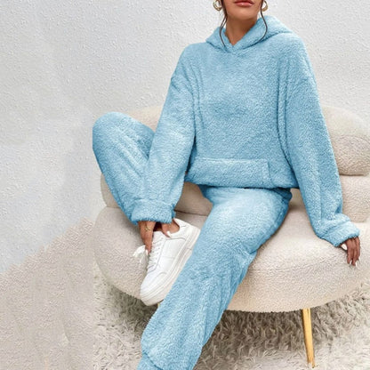 Damen Frühlings Cozy Kapuzen-Loungewear-Set - Eveloria