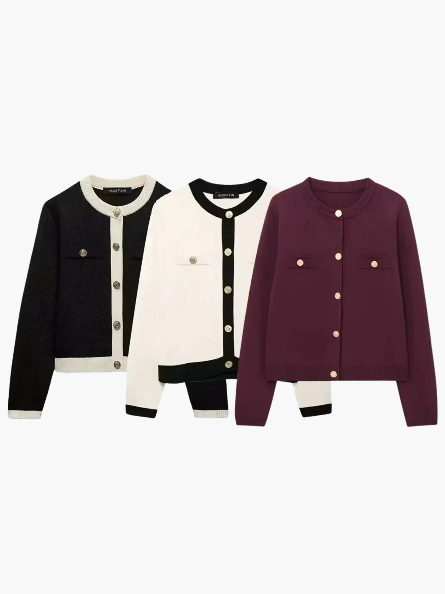 Damen Strickjacke Knopfleiste