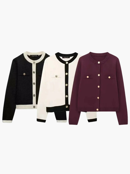 Damen Strickjacke Knopfleiste