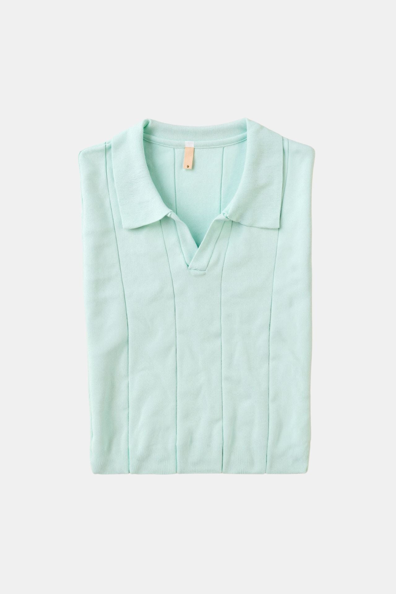 Herren Poloshirt Mintgrün Strick