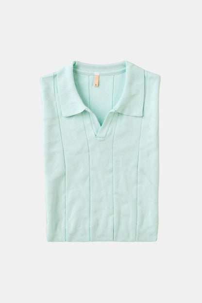 Herren Poloshirt Mintgrün Strick