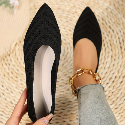 Damen Flache Schuhe Bequem Leder