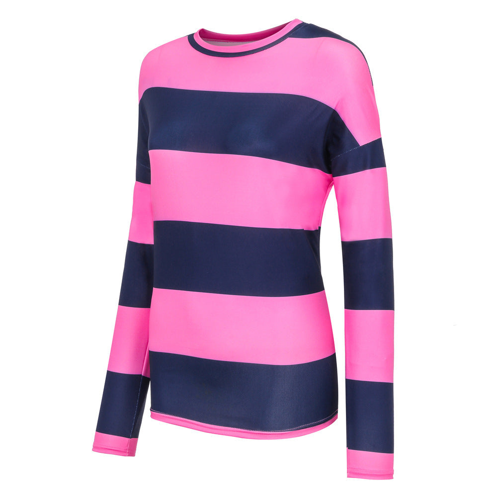 Damen Langarmshirt Streifenmuster Modern Eveloria