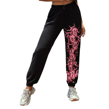 Damen Sweatpants mit Grafikdruck