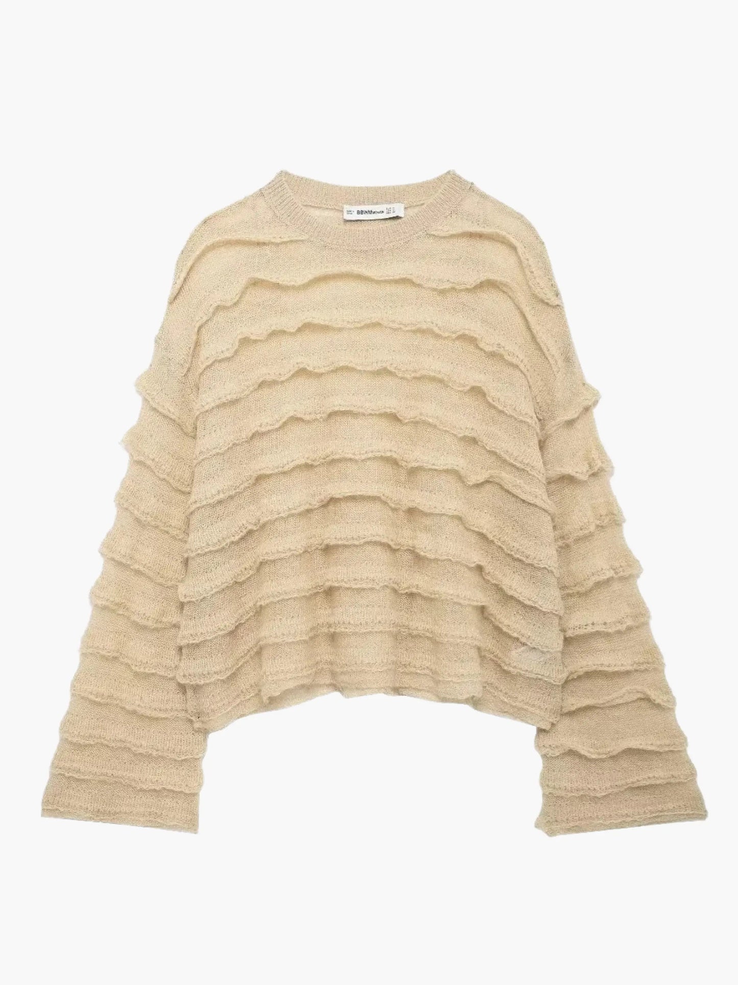 Damen Strickpullover Gemütlich Struktur