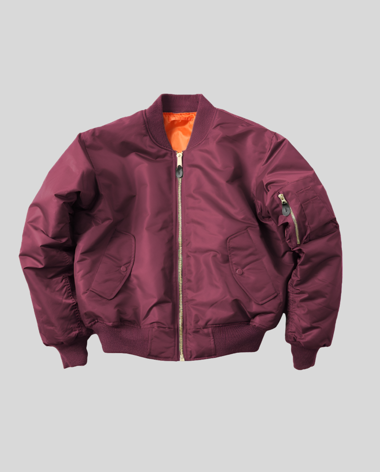 Damen Klassische Bomberjacke Leder