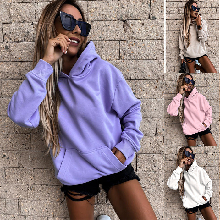 Damen Kapuzenpulli Weich Schwarz Eveloria - Eveloria