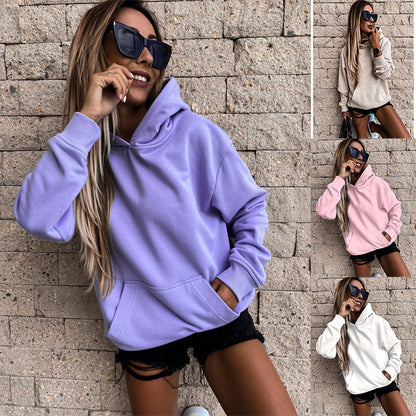 Damen Kapuzenpulli Weich Schwarz Eveloria - Eveloria
