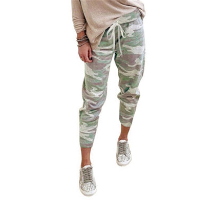 Damen Jogginghose Camouflage Elastisch Eveloria
