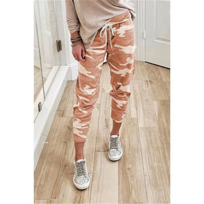 Damen Jogginghose Camouflage Elastisch Eveloria