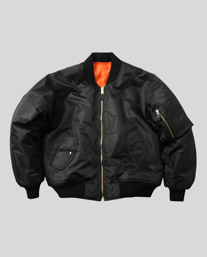 Damen Klassische Bomberjacke Leder
