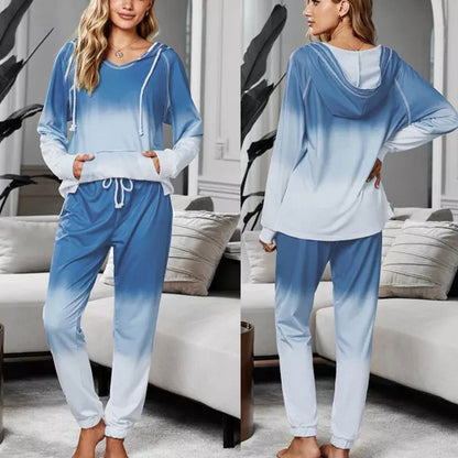 Damen Loungewear Elastisch Kapuzenoberteil Bequem Eveloria