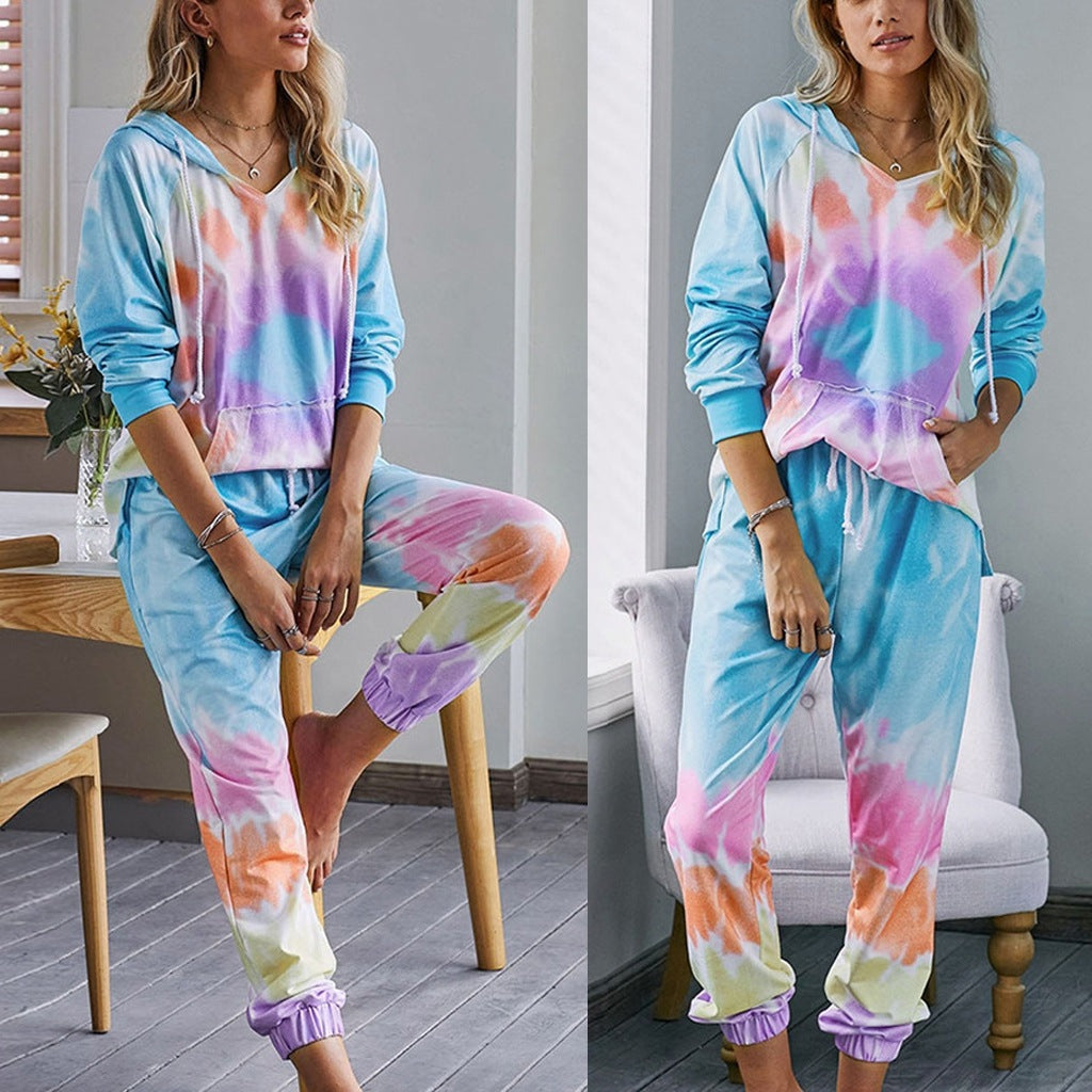Damen Loungewear Elastisch Kapuzenoberteil Bequem Eveloria