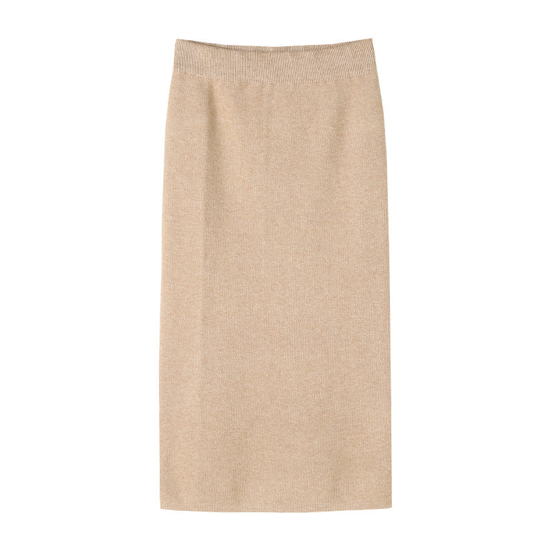 Damen Strickrock Midi Eveloria Figurbetonter Look