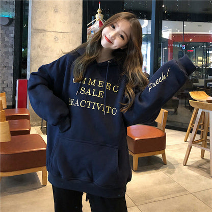 Damen Hoodie mit Logo und Kängurutasche