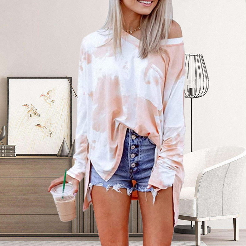 Damen Oversize Shirt Lässig Baumwolle Weiß