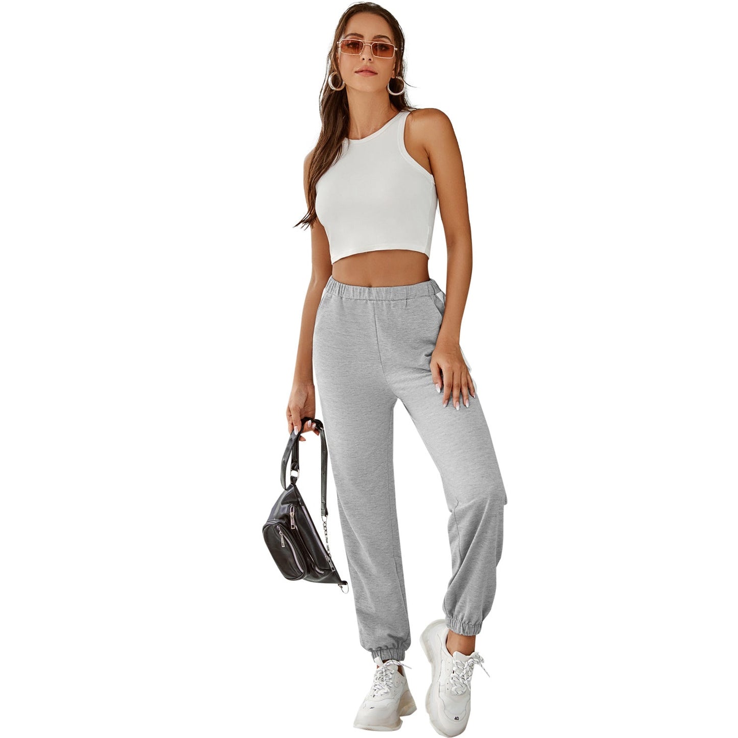 Damen Jogginghose Elastisch Mit Seitlichen Streifen Eveloria