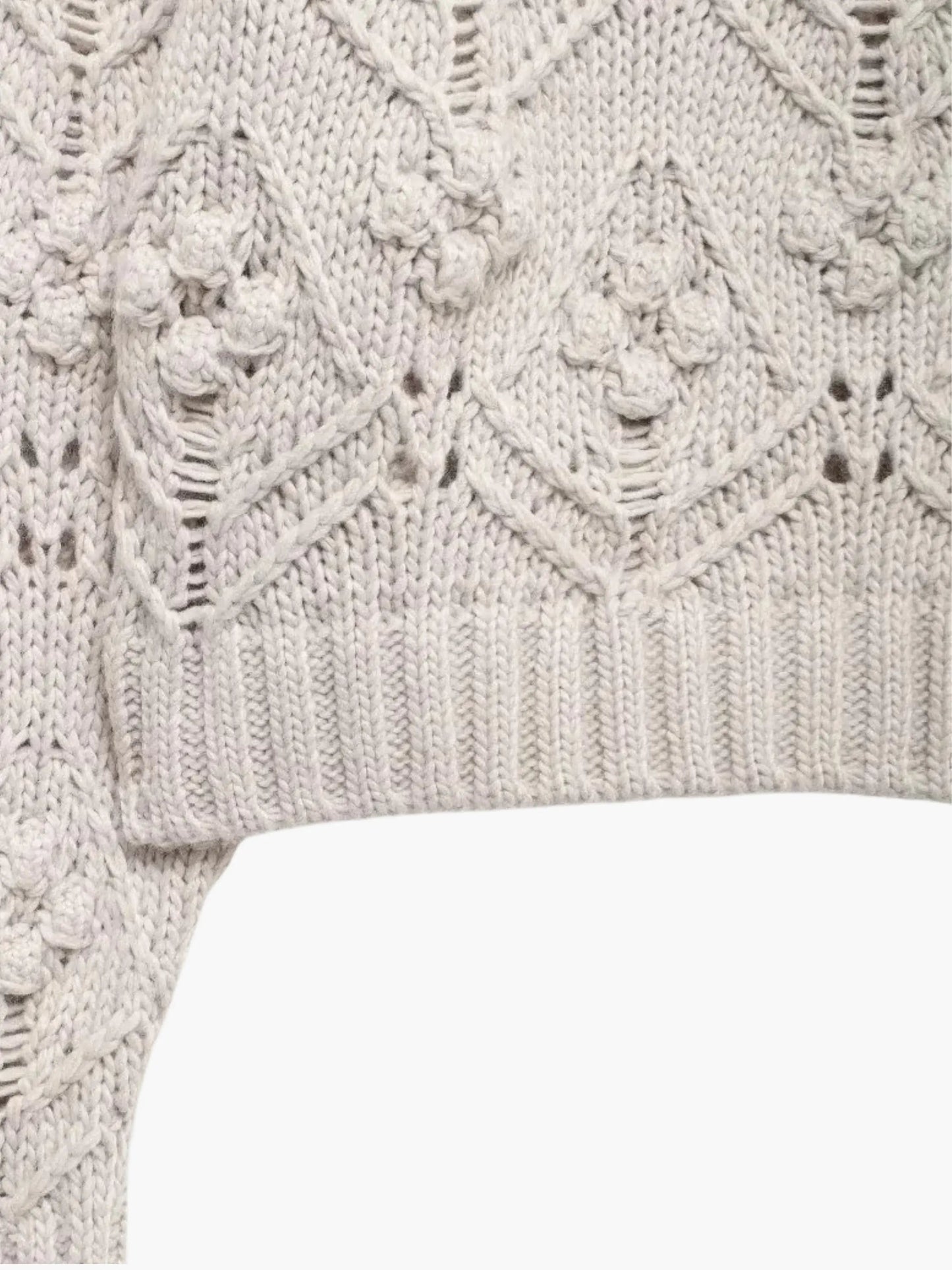Damen Pullover Zopfmuster