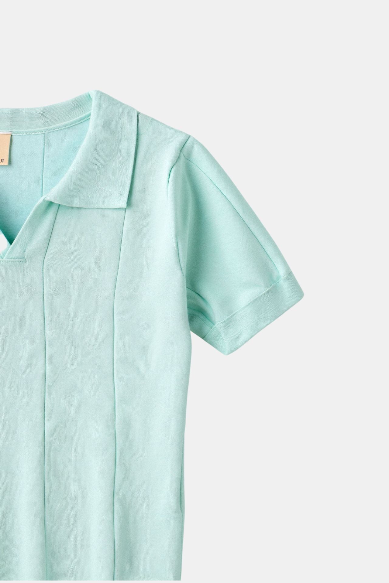 Herren Poloshirt Mintgrün Strick