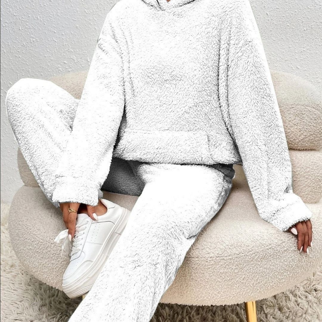 Damen Frühlings Cozy Kapuzen-Loungewear-Set
