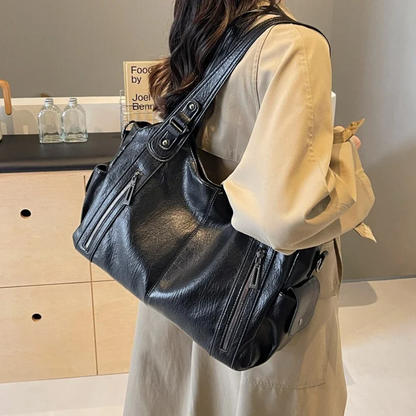 Damen Große Handtasche Leder Mit Schultergurt