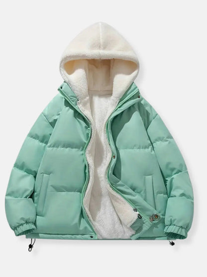Herren Daunenjacke Reißverschluss Warm