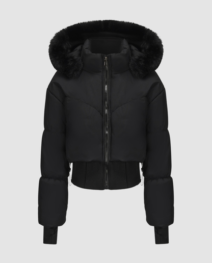 Damen Daunenjacke Cropped Warm