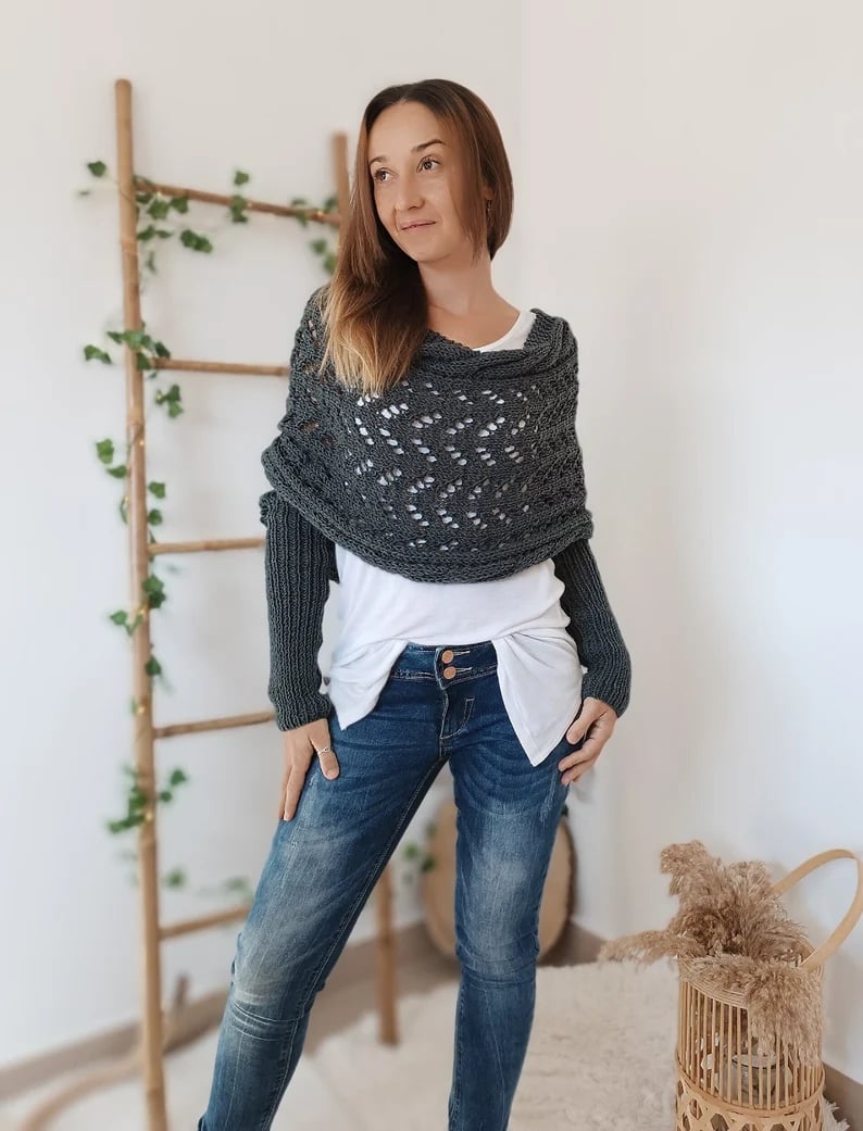 Eveloria Damen Strickschal Bequem