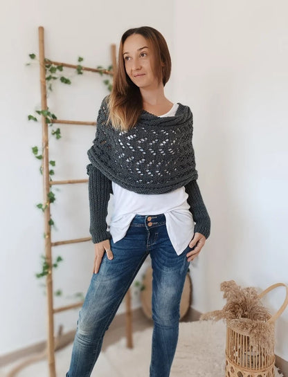 Eveloria Damen Strickschal Bequem