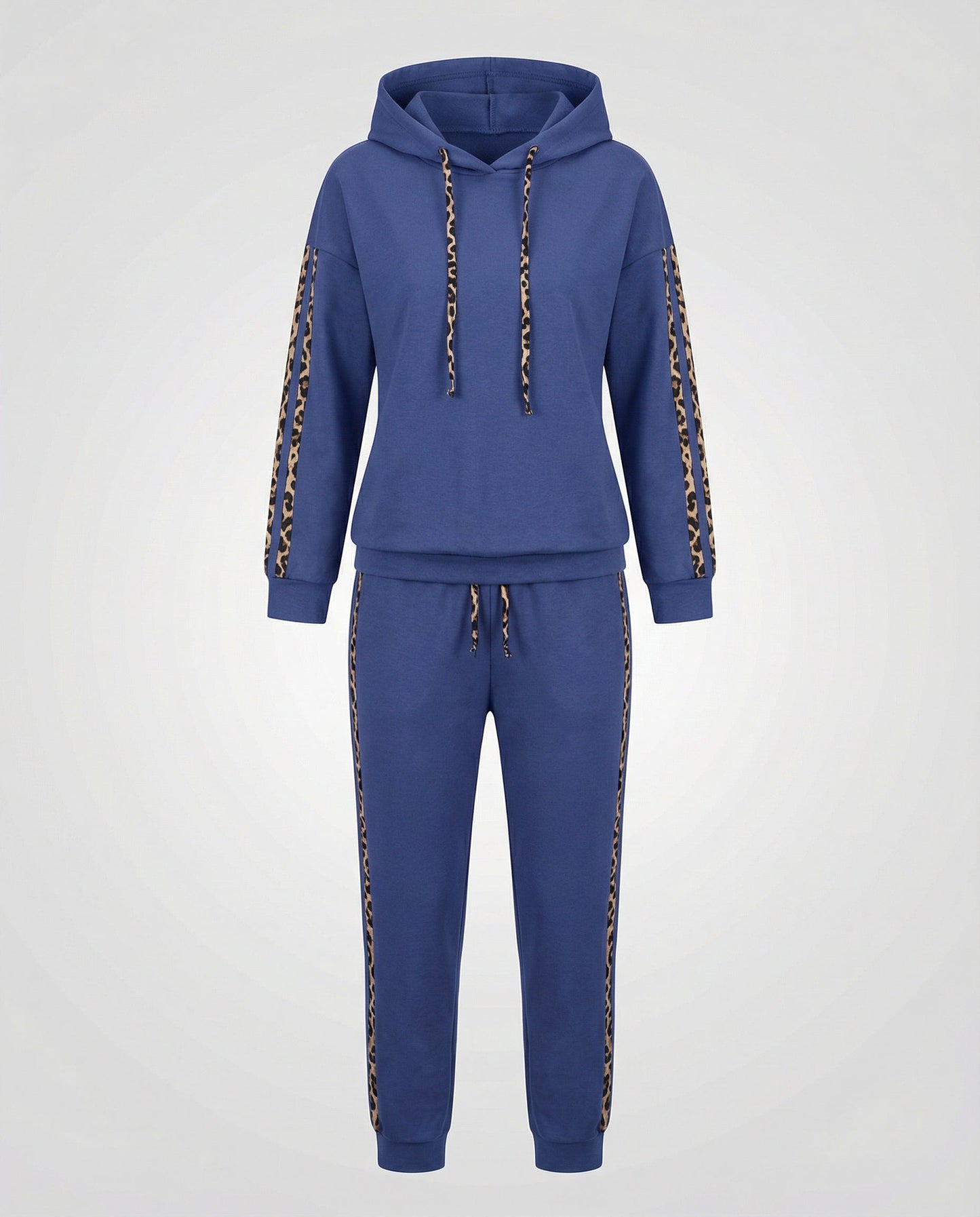 Damen Jogginganzug Zebramuster Weiß