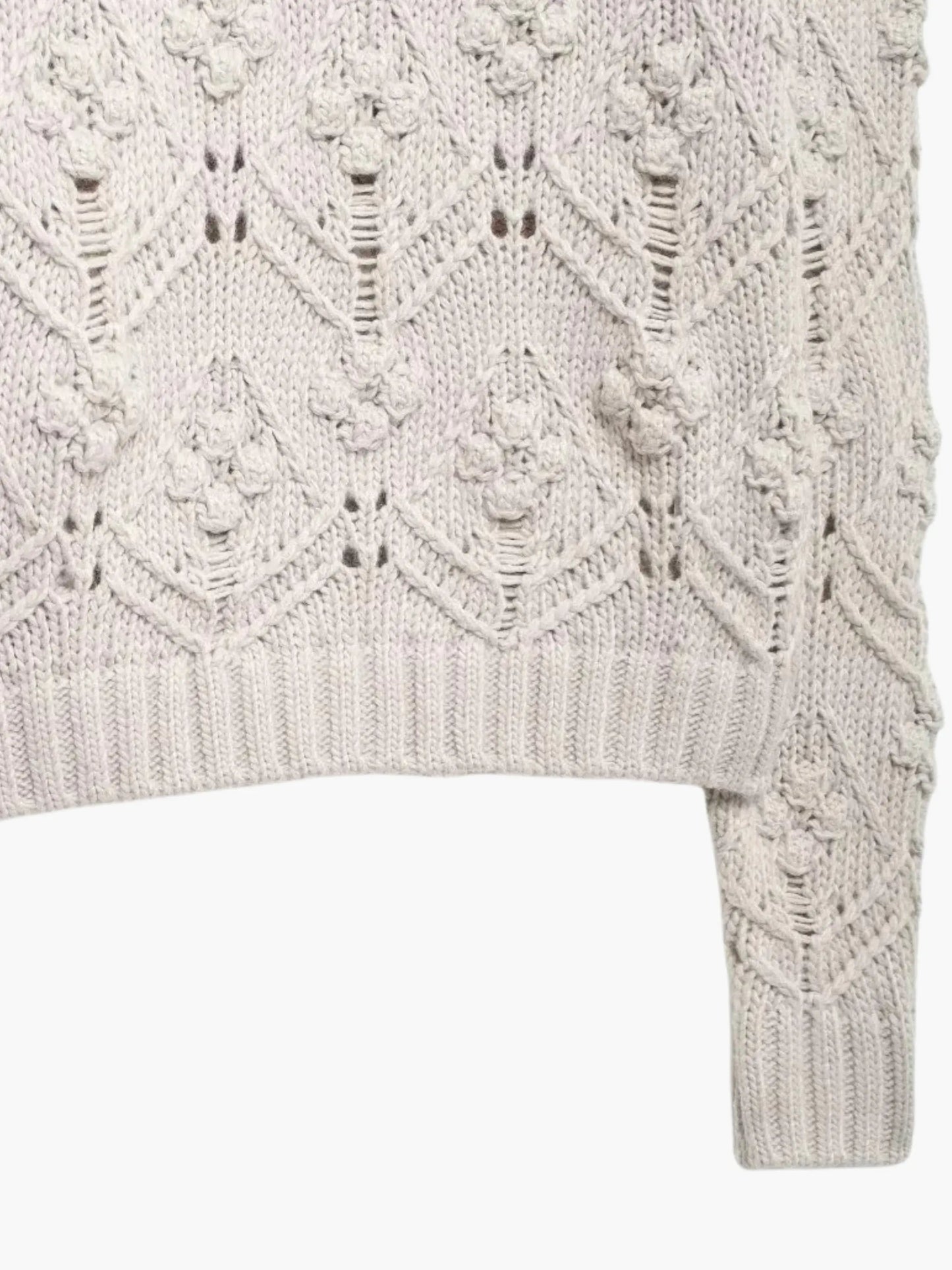 Damen Pullover Zopfmuster