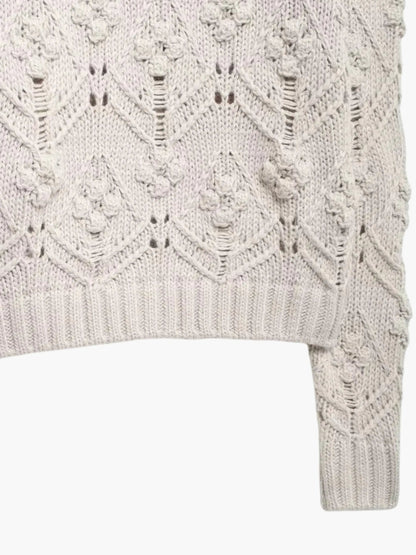 Damen Pullover Zopfmuster