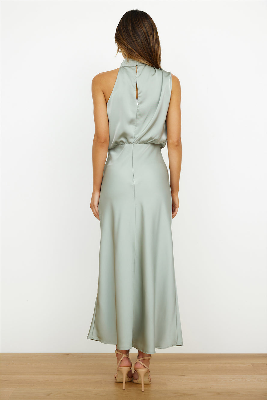 Eveloria Damen Midi Kleid Asymmetrischer Rundhalsausschnitt